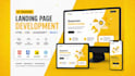 design a responsive landing page using HTML CSS js and react