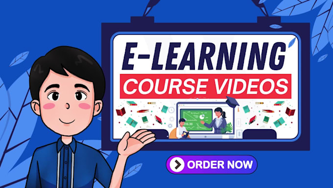 create animated elearning video course or training