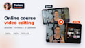 edit online course and e learning videos with captions and graphics