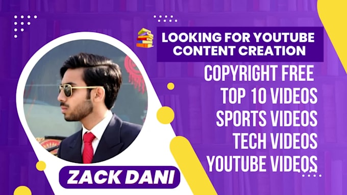 be your youtube content creator and video editor