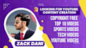 be your youtube content creator and video editor