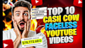 make top 10 cash cow faceless youtube videos and video editing