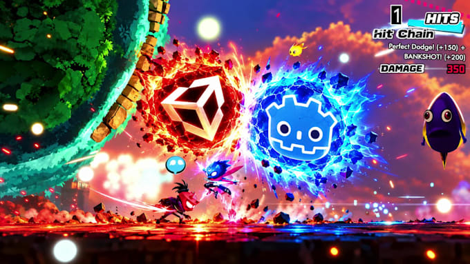 develop unity game or godot game