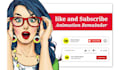 create attractive youtube subscribe like and bell animation