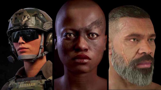 do realistic 3d game character model rig in unreal engine maya blender metahuman