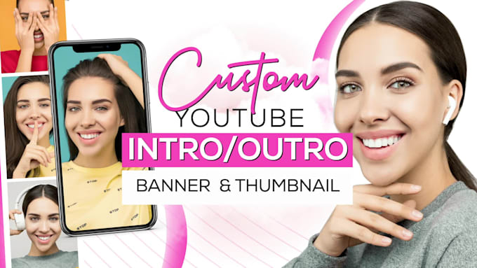 create unique youtube intro and outro, banner and thumbnail