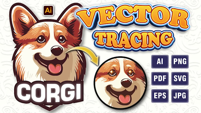 do vectorize image, redraw, recreate logo to vector file from adobe illustrator