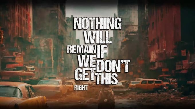 make super energetic metal lyric video