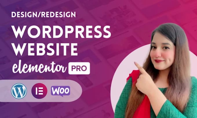 design wordpress website with elementor pro