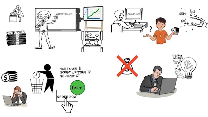 Top 10! I will create an eye catching whiteboard animation explainer video  for $10
