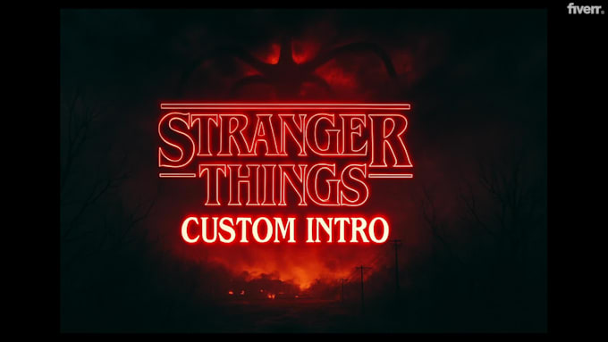 create a custom stranger things style intro for youtube or stream