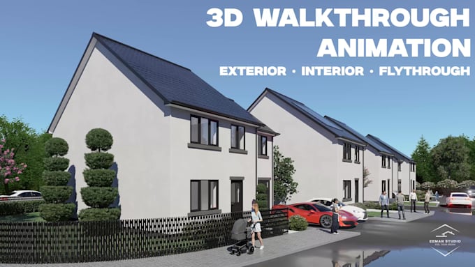 make architectural 3d walkthrough video for residential and commercial ai