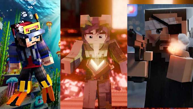 make minecraft animation, music video, shorts, trailer