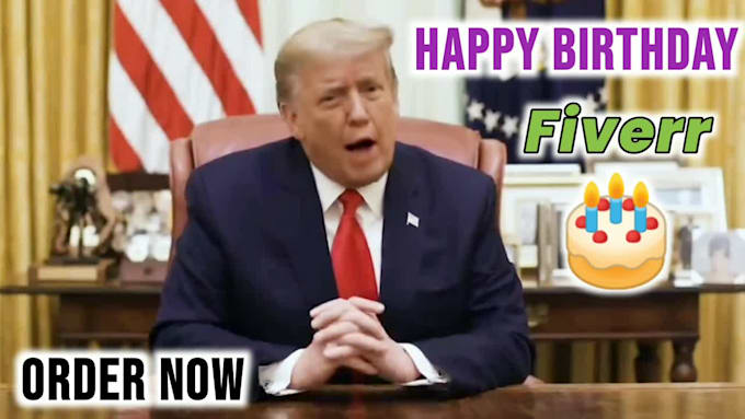make a personalized donald trump happy birthday wishing video