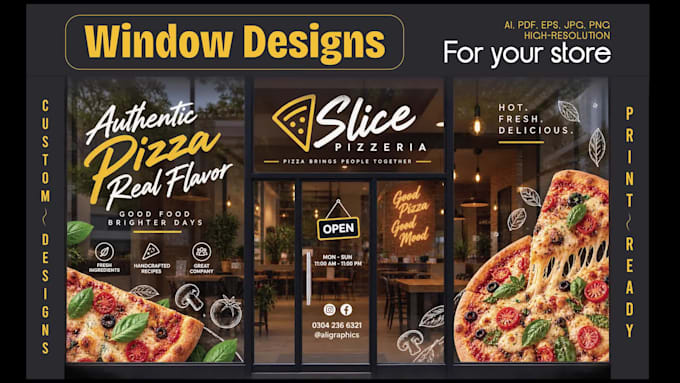 design real shopfront or storefront window graphics in 24hrs