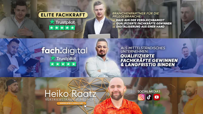 design a professional custom youtube banner