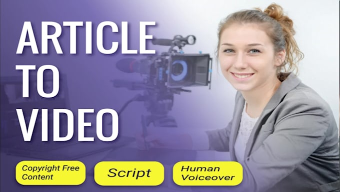 convert article, blog post or text to video with voice over