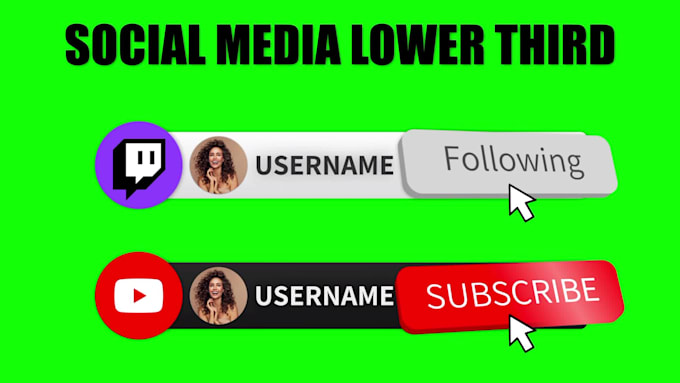 create social media lower third 3d animation