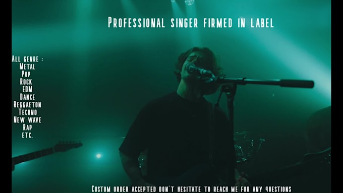 be your professional pop,metal,rock,edm professional singer