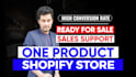 create one product shopify store, shopify dropshipping store