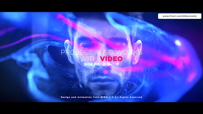 create unique particles titles animation video