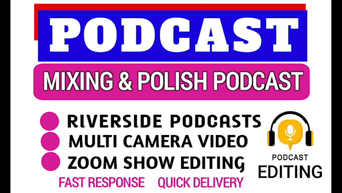 edit podcast audio, riverside audio and podcast in 24 hours