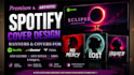 design premium and artistic spotify, deezer and tidal banners in canva pro