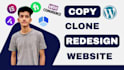 rebuild duplicate copy clone or replicate website into wordpress
