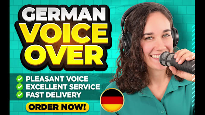 record a german advertisement in a powerful, modern voice