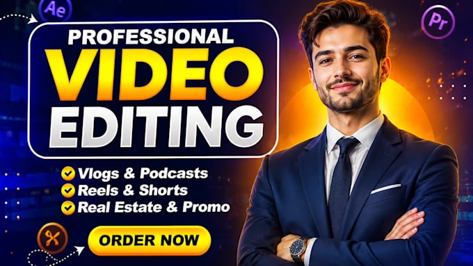 edit your vlogs, reels, podcasts, travel and all type of videos in just 24