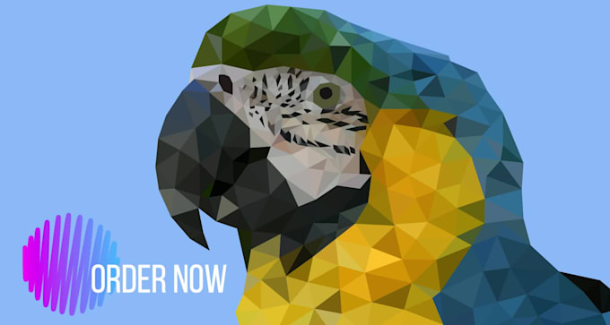 do low poly art and portrait of any image