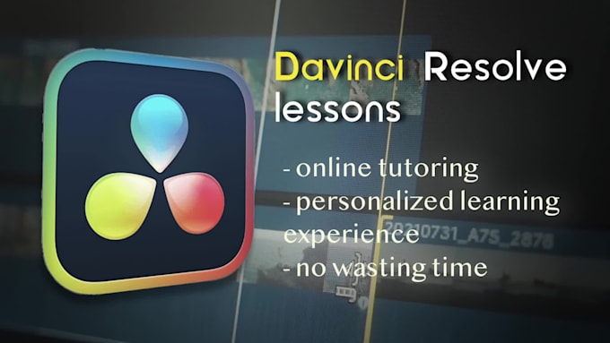 give you personalized davinci resolve lessons