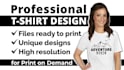 make a professional typography design for tshirts and more