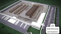 do 3d warehouse automation facility intralogistics robotics logistics animation