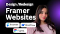 create a modern framer website design or a high converting landing page