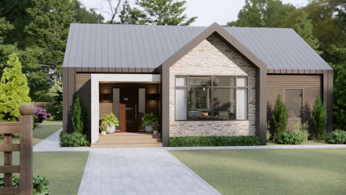 create stunning tiny house design and realistic 3d rendering