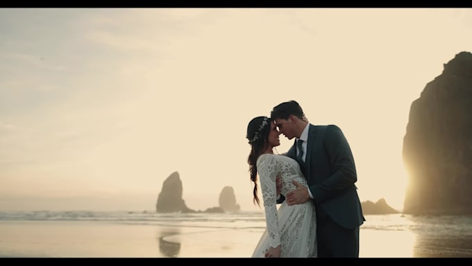 create a cinematic wedding video that tells your love story