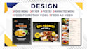 create restaurant food promo video and menu card