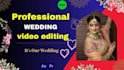 do cinematic wedding video editing