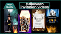 make spooky halloween party invitation video for whatsapp