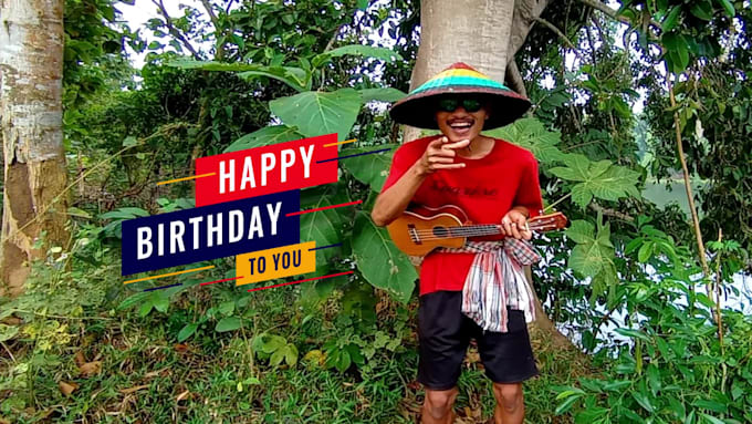 make heartwarming birthday wishing video with ukulele