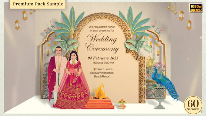 create popup wedding invitation video
