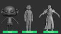 make 3d sculpture model, clean up head scan in zbrush for 3d print