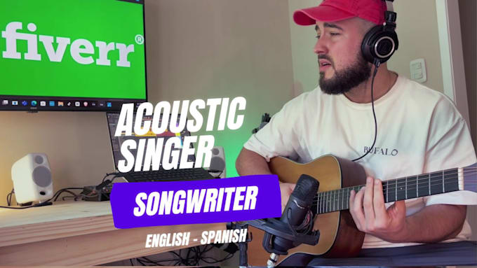 write and sing a custom acoustic guitar song in english or spanish