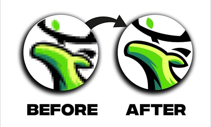 convert logo to vector file, tracing, modify, redraw vector and recreate