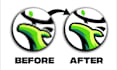 convert logo to vector file, tracing, modify, redraw vector and recreate
