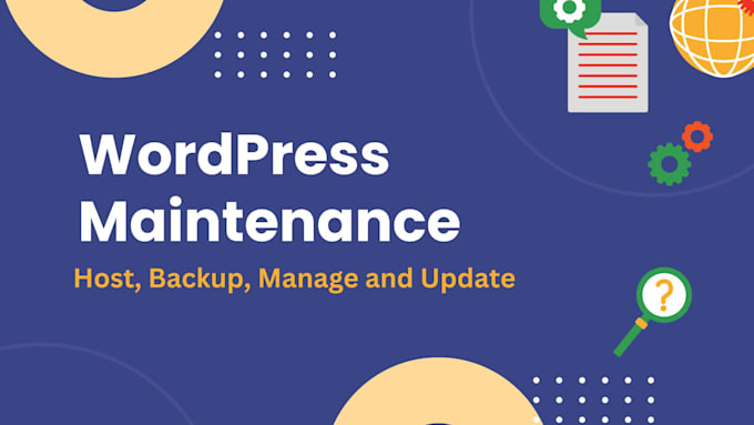 manage your website backup and make updates to wordpress website