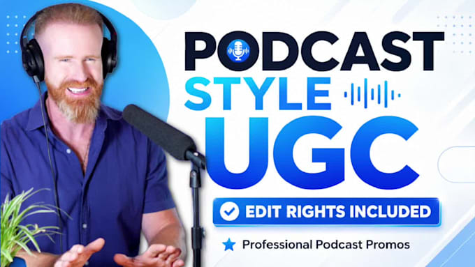 create an authentic podcast style ugc social media video ad