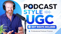 create an authentic podcast style ugc social media video ad