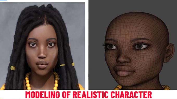 model a realistic character in 3d